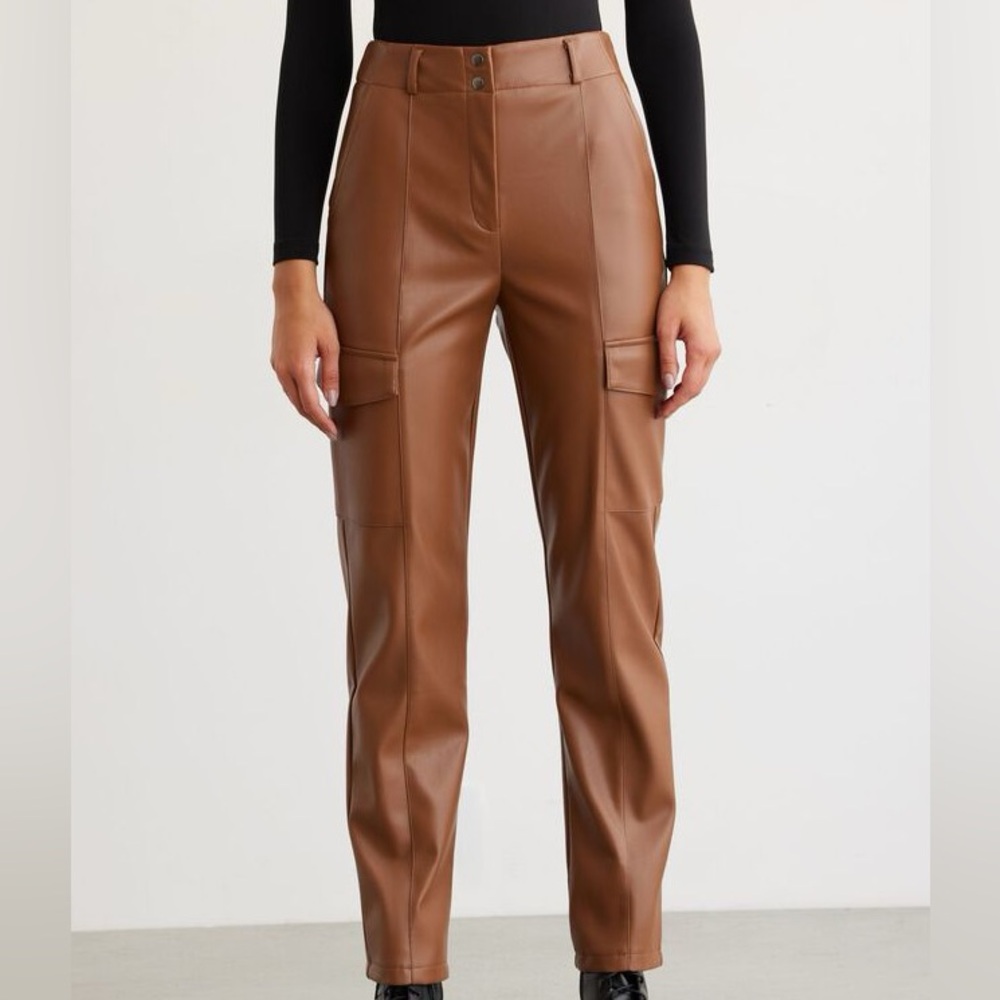 Dynamite Utility faux leather pants
